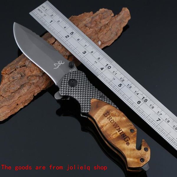 

tactical knife steel x50 browning camping huntingknive carbon fiber+rosewood ganzo cold folding survival pocket knife tool gvvcc qynf