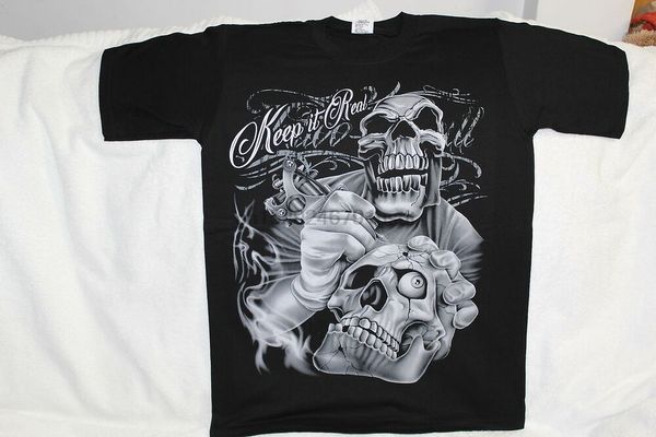 

skeleton tattoo skull keep it real t-shirt sport hooded sweatshirt hoodie