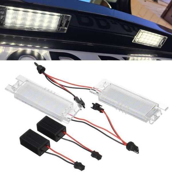 

2pcs error white led license number plate light for 2014-20201