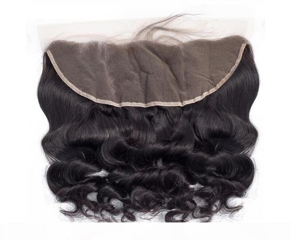 

brazilian loose wave 13x4 ear to ear pre plucked lace frontal closure with baby hair remy human hair part frontals, Black;brown