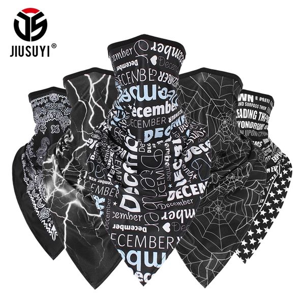 

breathable bandana paisley arab hijab mesh tube triangle face scarves windproof wrap scarf neck gaiter cover headband men girl y201007, Blue;gray