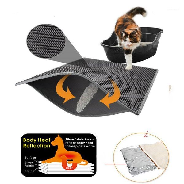 

cat beds & furniture waterproof pet litter mat foldable eva double-layer cats non-slip bottom dog heating pads catcher1