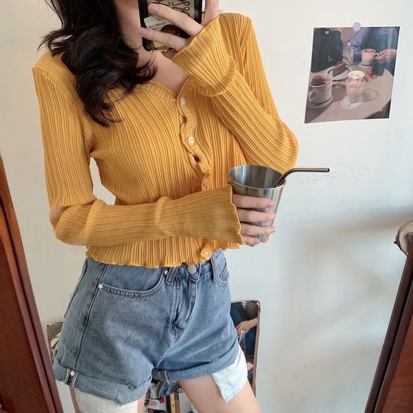 

7ctro ibell gentle wind slim knitted sunscreen v-neck fit long sleeve cardigan for women with thin style and air-conditioner air a condit, White;black