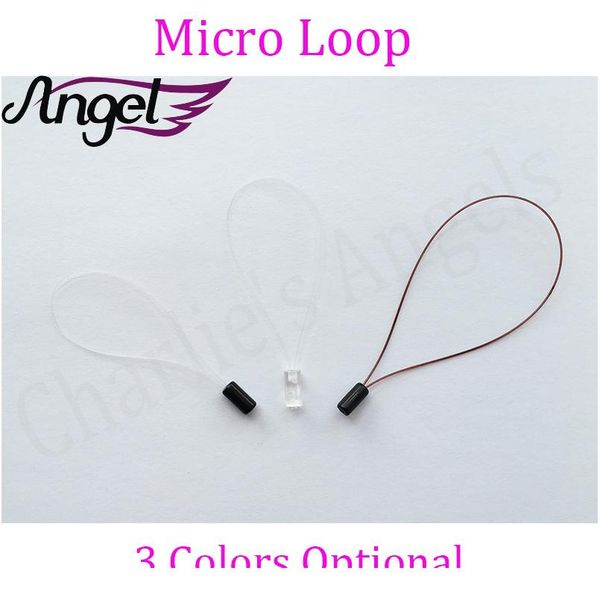 

angels 100pcs micro пластиковые прозрачные петли / бусины redo loop кольца волос наращивания волос замена письма для волос инструменты acc w, Black