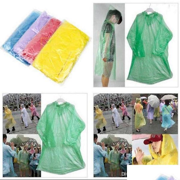 

disposable raincoat one-time emergency waterproof hood poncho travel camping must rain coat out qyldym tore2010