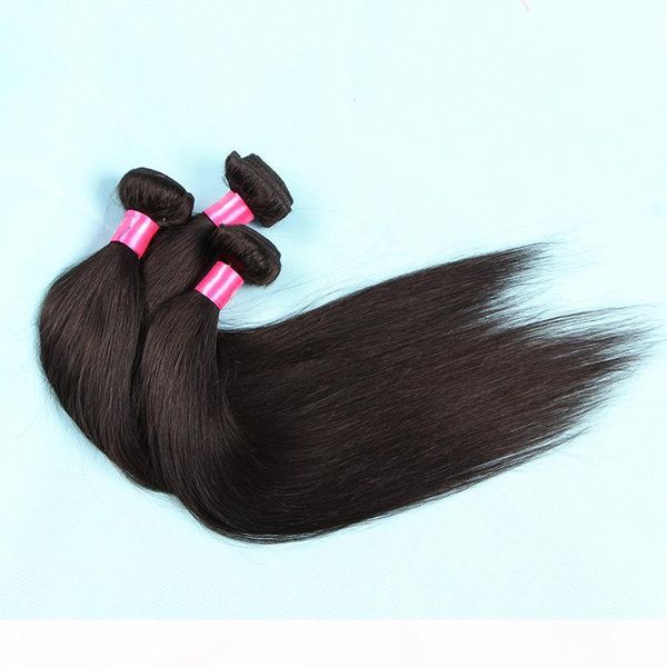 

dhl fedex silky straight human hair weft 100g piece 3-4pcs lot unprocessed virgin peruvian hair weaving, Black