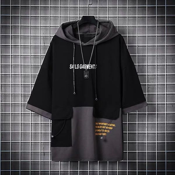 

high street couples hooded fleece printing hip hop style fashion men's hoodies male sweatshirts clothes, Black