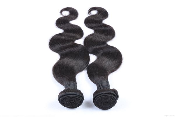 

the fashion nature color brazilian virgin body wave 10-30 inchs double weft remy hair weaving 100% human hair weave, Black