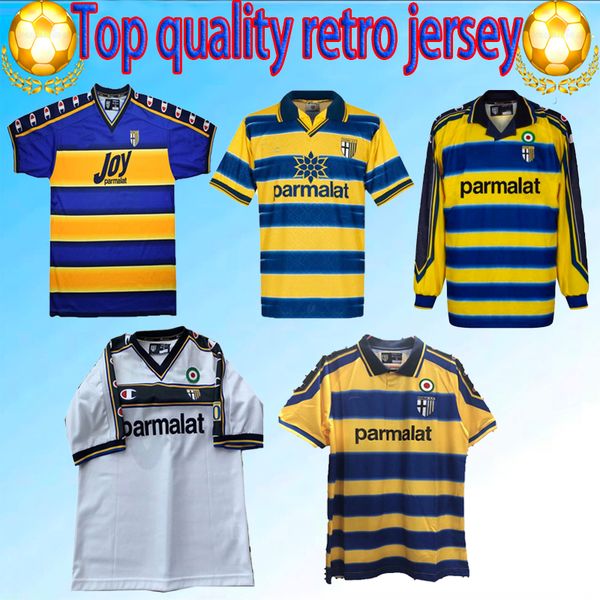 

1998 1999 2000 parma retro soccer jersey 01 02 02 03 home away 98 99 00 fuser 8 baggio 9 crespo 10 ortega 11 amoroso football shirt, Black;yellow