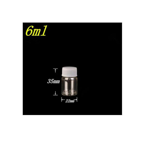 

22x35x14mm 6ml glass bottles with cap transparent clear mini empty plastic bottles jars cosmetic container bbyjzq