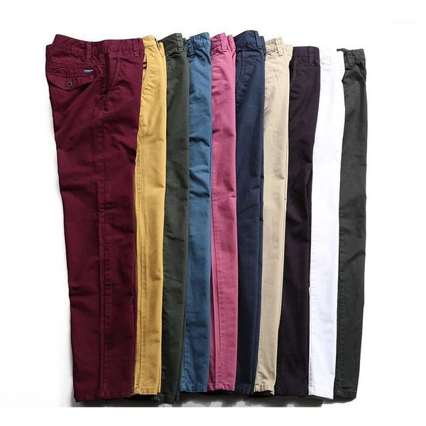 

urban leisure mens pants cotton casual pants stright male trousers man black khaki long 29-381