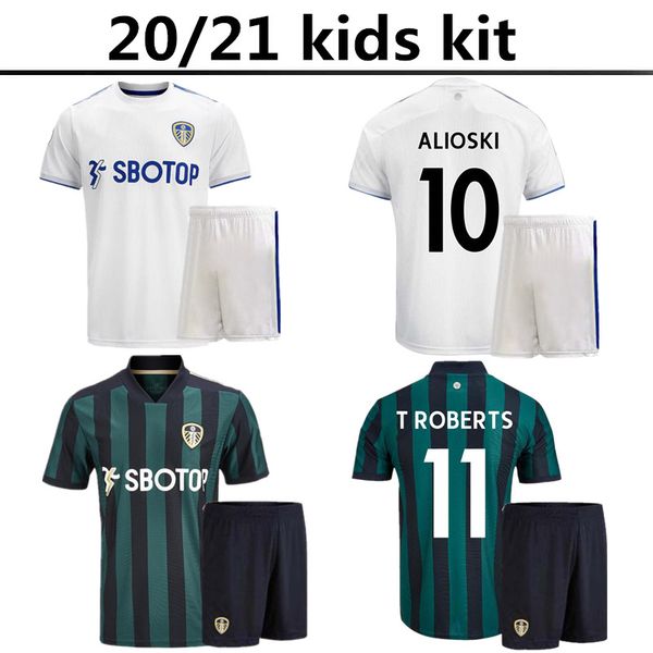 

20 21 leeds home kids kit soccer jerseys united t roberts 2020 2021 jersey harrison klich alioski hernandez bamford third football shirts, Black