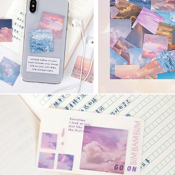 

46 шт. набор креативных облаков бумаги уплотнительные наклейки скрапбукинг diy журнал декоративные наклейки студент канцелярские товары пода