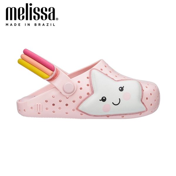 

mini star rocket boys sweet dreams girl jelly noctilucent baby shoes melissa sandals kids princess y200619, Black;red
