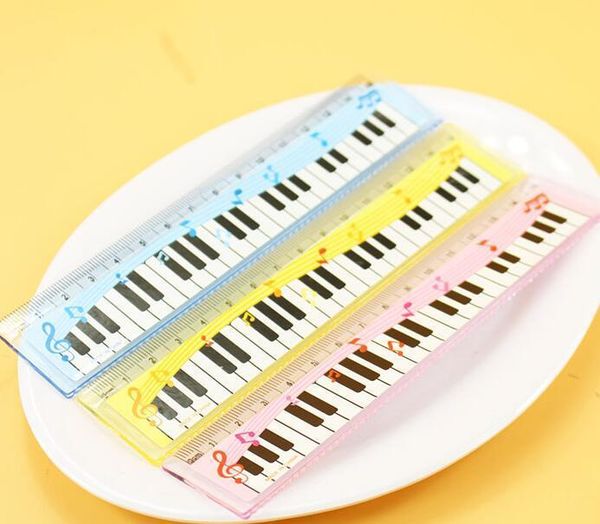 

100pcs funny colorful 15cm cartoon piano musical note ruler bookmarks school student ruler creative gift l qylvyd mywjqq
