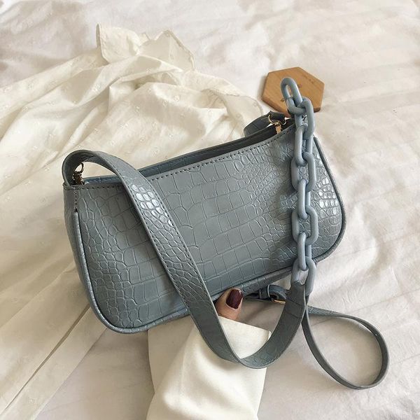 

women's bag new 2020 fashion messenger bag textured western style hand korean style all-match crocodile pattern shoulder