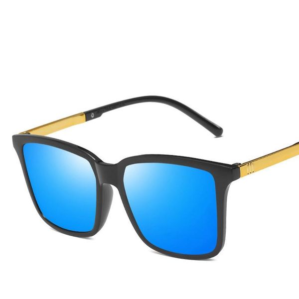 

men fashion sunglasses square lenses golden frame sun glasses, White;black