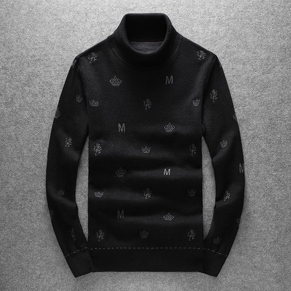 

2021 new men luxury gentleman cotton paisley lion crown  letters casual sweaters pullover asian plug size drake #d34 pakk, White;black