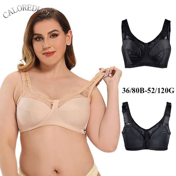 

bras lace bra plus size b c d e f g cup brassiere breathable bralette push up with wide padded straps underwear, Red;black