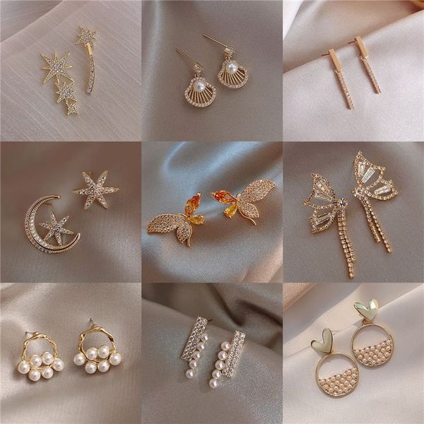 

korean style new earrings womens fashion graceful online influencer personality wild earrings long earrings wholesale, Golden