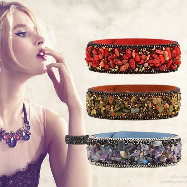 

factory65skjewelry wedding woman fashion bracelet natural crystal women stone bangle cuffs wristband elegant charm brace