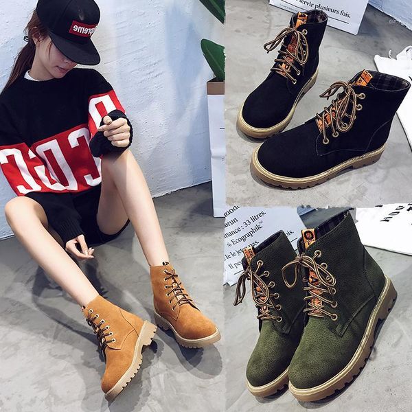 

british wind boots for women's shoes, the new 2020 han edition with female boots short tube of winter shoes1, Black