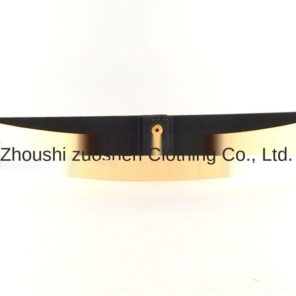 

zd15p модный талии супер длинный металлический золотой уплотнителя простой моды все соответствующие золотые эластичные пояса женщин пояса 40, Black;brown