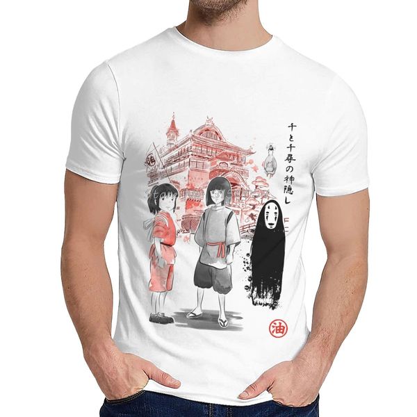 

спорт studio ghibli миядзаки хаяо аниме футболка унесенные soft досуг мужские o-шею хлопка с коротким рукавом футболки тройники harajuku