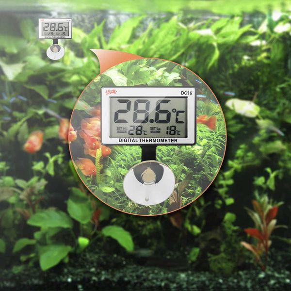 LCD Digital Fish Tank Aquário Termômetro submersível Alarme de controle de temperatura da temperatura da água