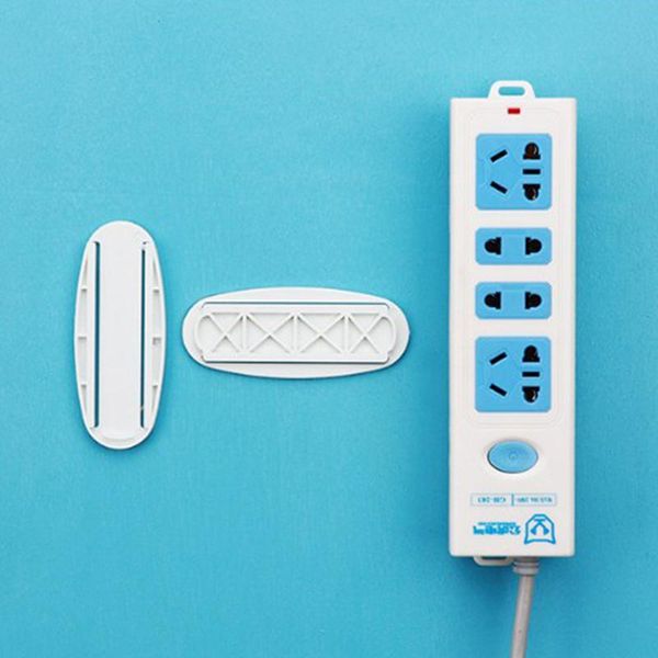 

self-adhesive desksocket fixer cable organizer seamless punch-plug sticker holder wall fixer power strip holders