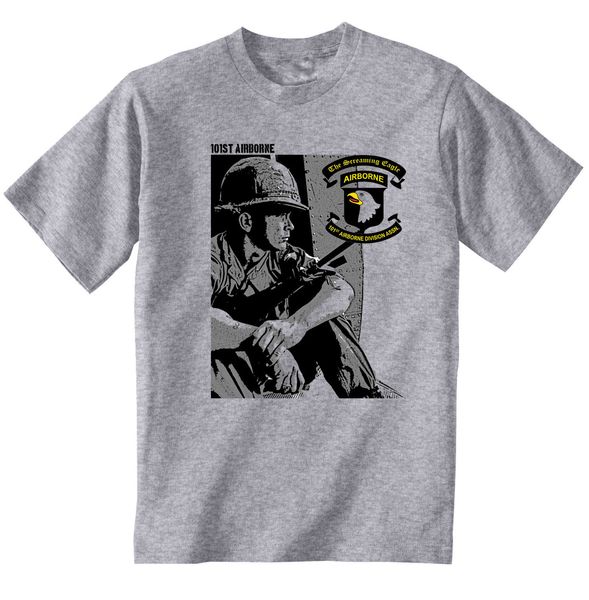 

2019 101st usa airborne - new graphic grey tshirt- s-m-l-xl-xxl sport hooded sweatshirt hoodie