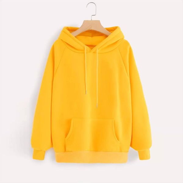 

yellow hoodies womens sweatshirts harajuku hoodie sweatshirt hooded pullover blouse with pocket fashion clothes 1120, Black