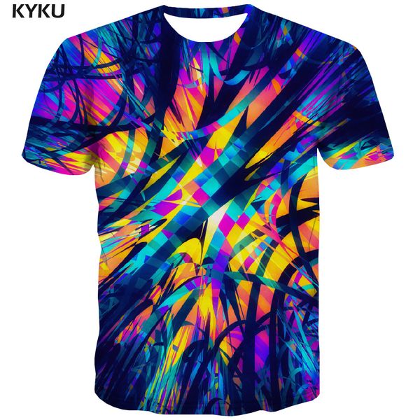 

brand colorful t shirt men abstract funny t shirts psychedelic tshirt printed dizziness tshirts casual mens clothing, White;black