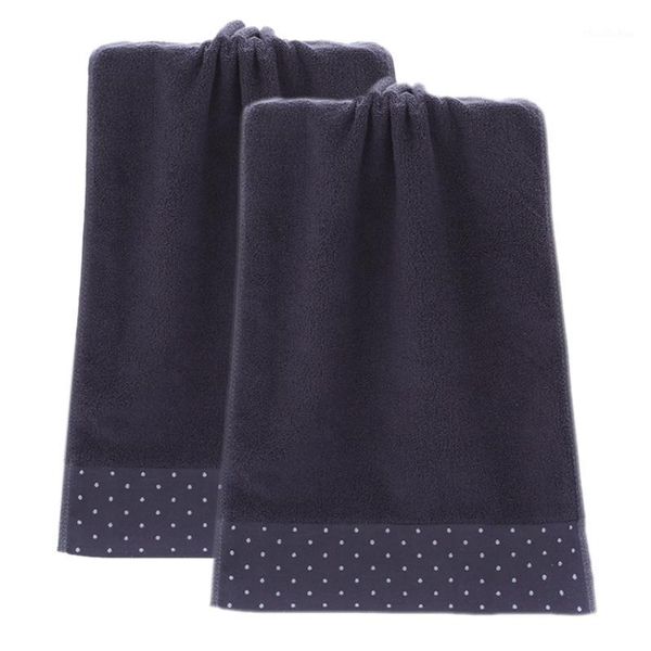 

big deal 2pcs/lot oversized face towel thickening soft cotton absorbent sweat towel fit home outdoor l(blue)1