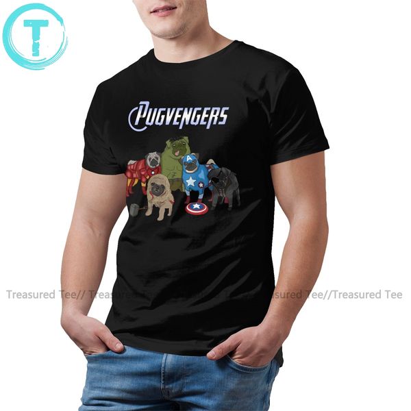 

pug dog t shirt the pugvengers t-shirt print cute tee shirt short sleeves man 100 oversized tshirt sport hooded sweatshirt hoodie