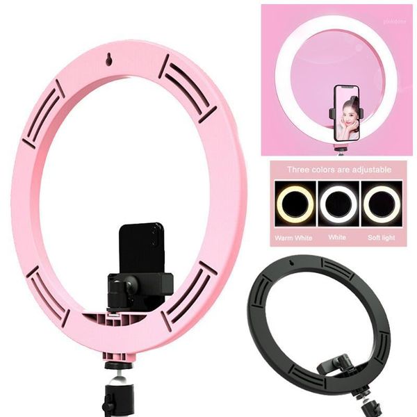 

30cm dimmable led ring light 24w 2700k-5500k pgraphic selfie light makeup video live studio with phone holder usb plug1