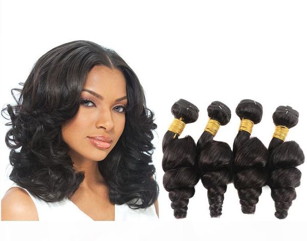 

viya indian human hair loose wave style bundles unprocessed real human hair no shedding no tangle, Black