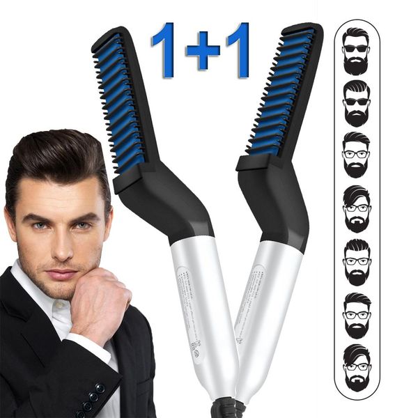 

кисть ссылка бигуди выпрямитель dropshipping barber горячие волосы расческой борода straighten bbylag hotclipper, Black