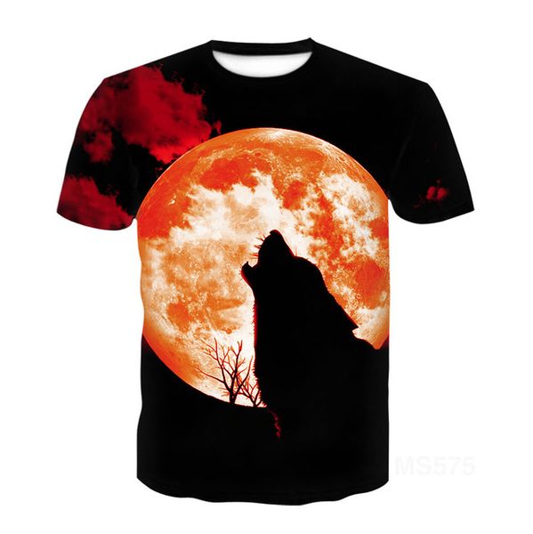 

wolf animal cool personality 3d print shirts anime harajuku graphic men clothing