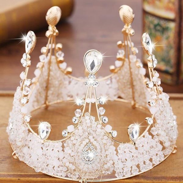 

crown headdress bride atmosphere simple exquisite 2019 marriage european style wedding sand hair adornment girl, Silver