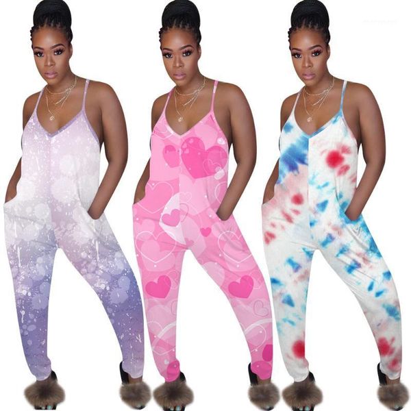 

est 2020 summer women's new multicolor printed halter jumpsuits lady's sleeveless backless rompers fitness nightclub1, Black;white