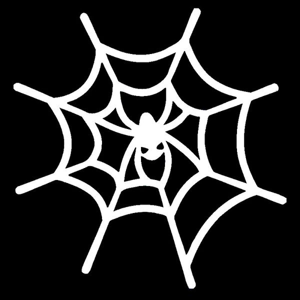 

11.3*11.6cm cheerful spider web hunter vinyl car-styling car sticker decal black/silver s8-1314