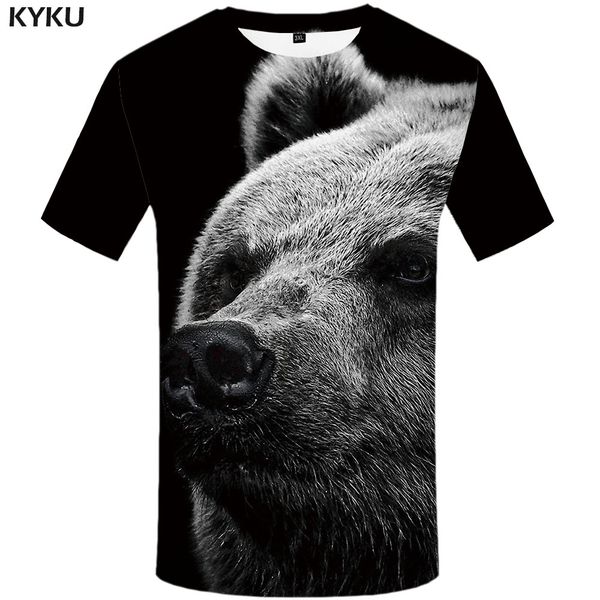 

brand bear russia black 3d print 3d print shirts plus size oversized comics men clothing