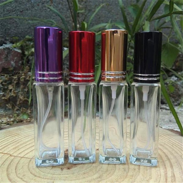 

8ml clear glass perfume spray bottle with color lid fragance travel bottle atomizer 20pcs/lot p126