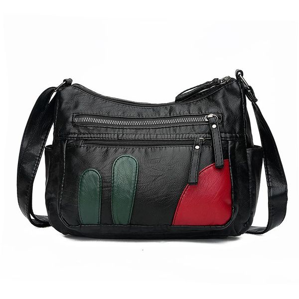 

2020 fashion soft leather women messenger bag ladies bag washed leather small square crossbody bags for women