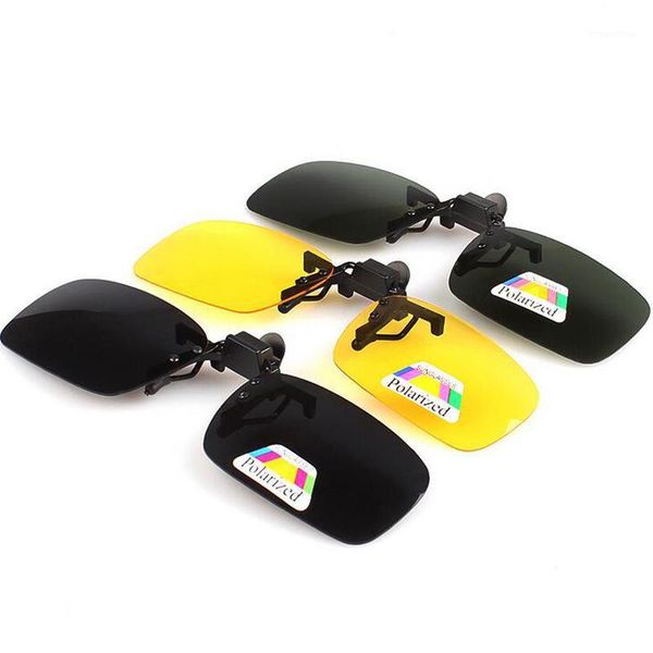 

wholesale-polarized clip on sunglasses driving night vision lens sun glasses anti-uv for women & men flip up oculos1, White;black