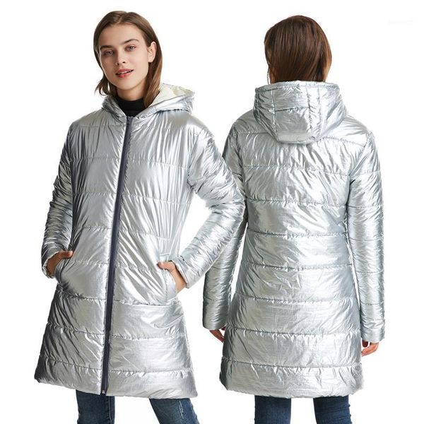 

women winter parkas coats hooded thick warm down cotton jackets tie dye shiny fabric parkas zipper padded pocket cold outwear1, Black