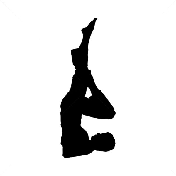 

6.1*15.4 fashion yoga meditation fitness car sticker silhouette graphic vinyl c16-1944