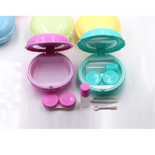

macaroon mirrored contact lens case lot eye lens case contact lens travel case plastic contact box holder h wmtakg