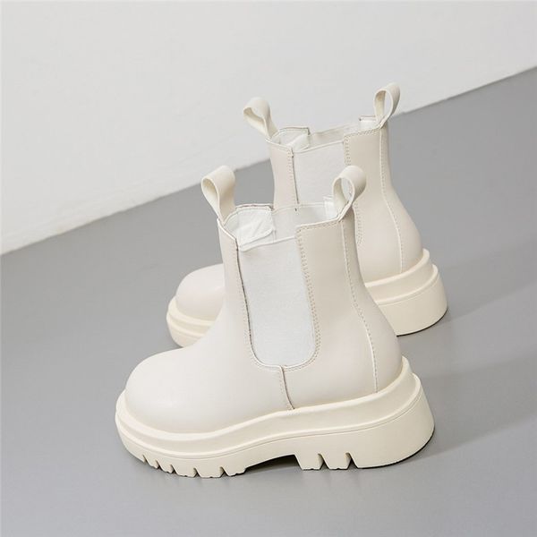 

cootelili pu leather boots women winter boots 5.5cm heel boots for ladies slip on platform black basic women shoes botas 201021